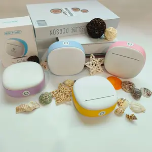Wireless Mini Printer Portable Thermal Label Maker, Includes 9 Rolls Colorful Paper, Perfect Gift Set for Notes, Journals, DIY Crafts