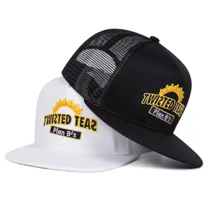 Unisex TWISTED TEAS Letter Embroidered Hip Hop Hat Mesh Hat Adjustable Baseball Cap Breathable Sun Protection Outdoor Hat