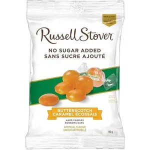 Russell Stover, Butterscotch No Sugar Added Hard Candies, Bag, 150g/5.3oz., (Imported from Canada)