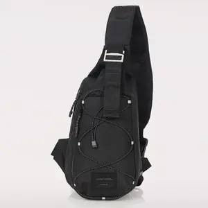 ZIMEGO ROADTRIPPER SLING Cross Body Sling Utility Backpack ZB303 100% Nylon Adjustable Strap Elastic Cord Padded Back for Men Women