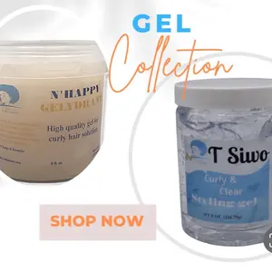 N'Happy Gel Collection - High-Quality Gel for Curly Hair with Rice Amino Acids, Almond Oil, Aloe Vera & Hibiscus for Hydration & Frizz Control