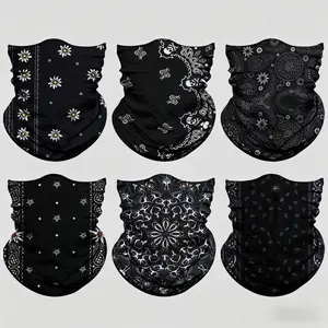 6Pcs UV Protection Cooling Neck Gaiter Set | Unisex Seamless Bandana, Multi-Purpose Headwear for Cycling, Fishing, Hiking & Outdoor Sports