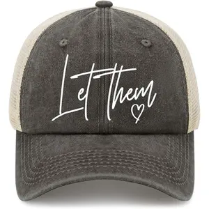Let Them Baseball Cap Tennis Hat for Womens Light Weight Cap