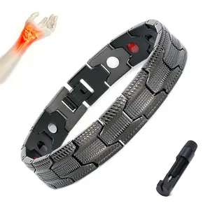 Men's Copper Bracelet with 3500 Gauss Magnetic Bangle for Arthritis Relief Health Jewelry Adjustable Design Gift