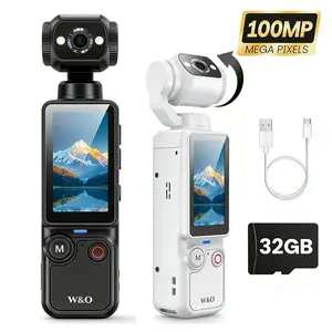 【Valentine's Day gift】2.5K/120fps Vlogging Camera with 32GB Card, Video Recorder, Digital Vlogging Camera with 180° Rotating Lens, Full Body Camera for Vlogging, Travel & Daily Life Recording, Camcorder, Christmas Gift