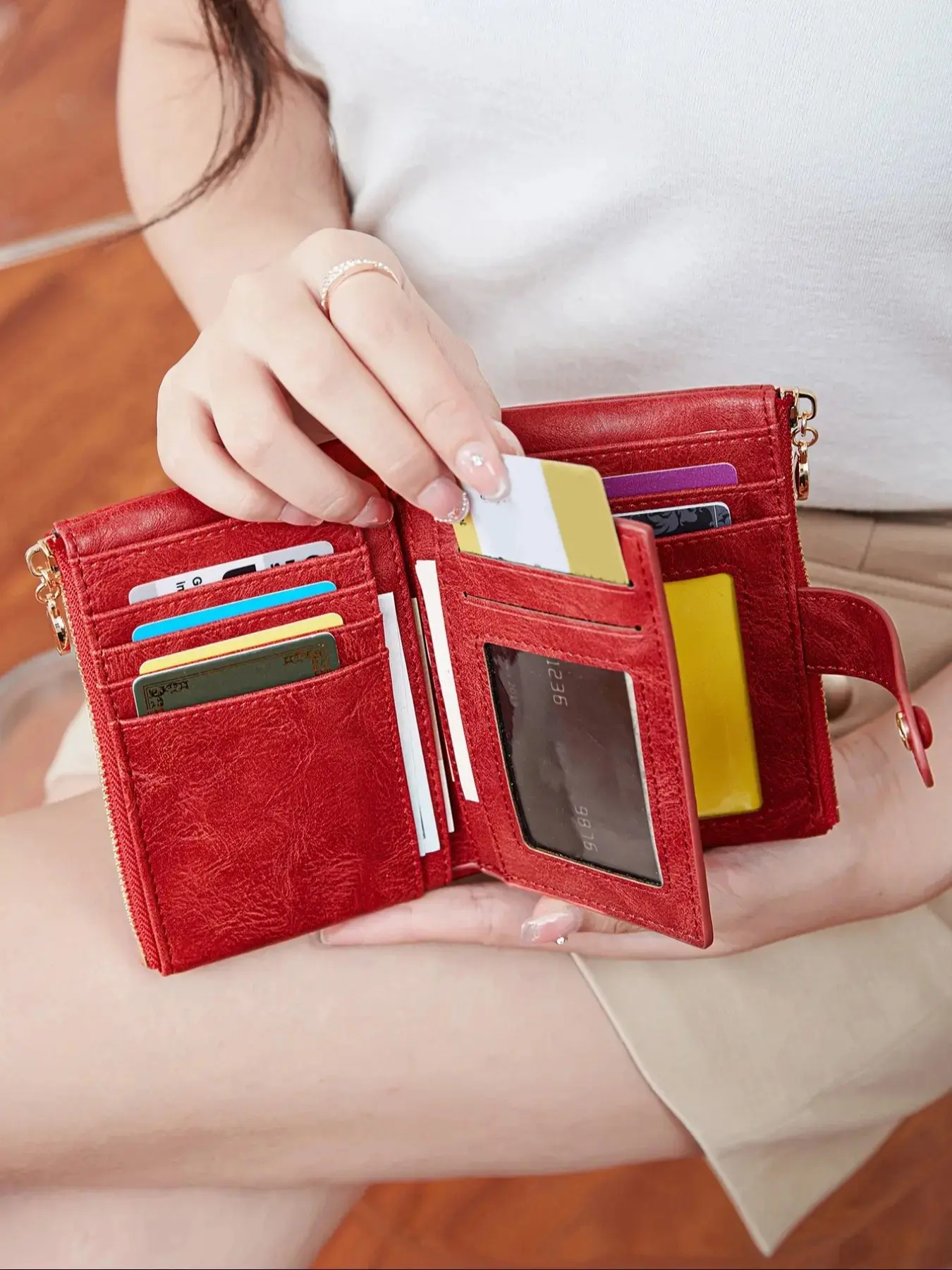 Women's Simple Style Plain Color Zipper Wallet Design, Wallet With Zipper, SimpleCasual Trendy Versatile Wallet, Durable Fashion Wallet, Fashionable Wallet forDaily Use, Wallet Coin Purse, Christmas Gift, Valentine's Day Gift, Ideal Gift