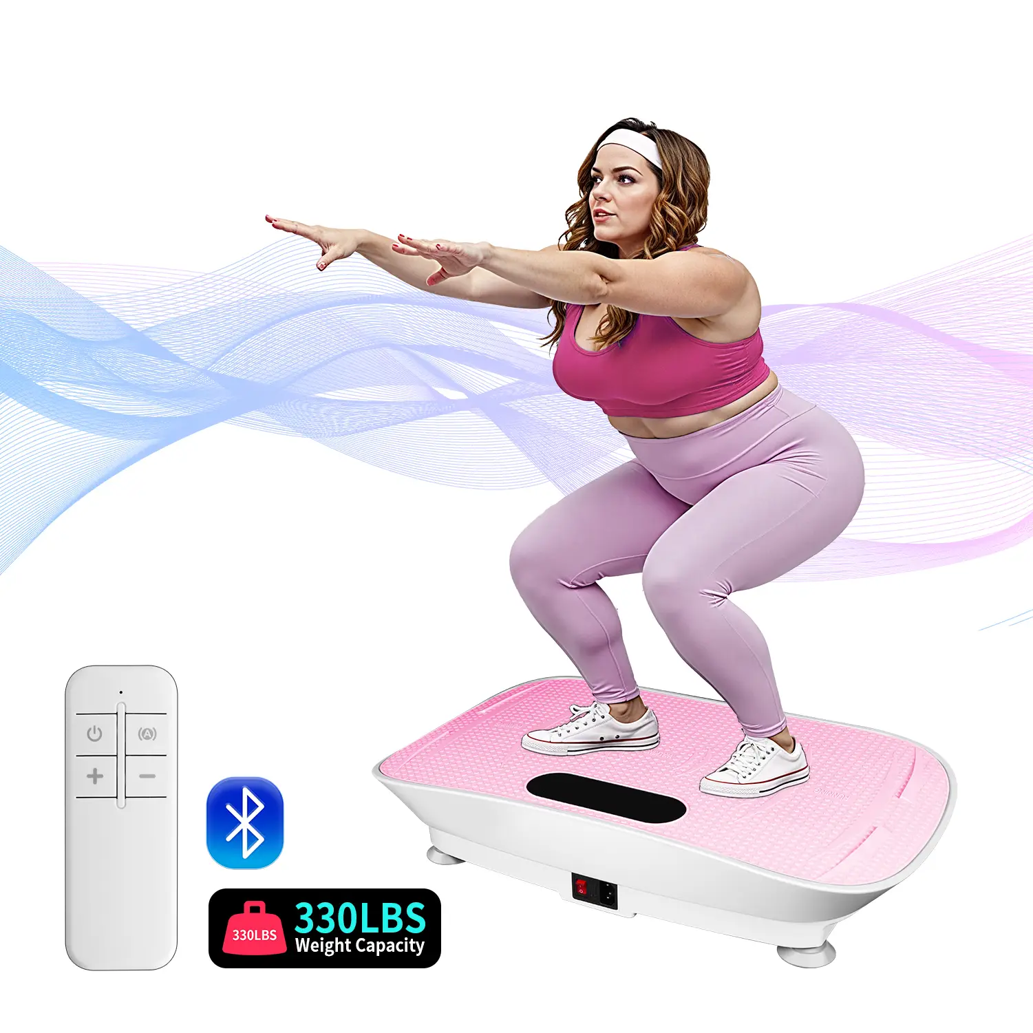 ZenActive Vibration Plate Exercise Machine Whole Body Workout Vibrating Machine With Screen Low Noise Load Bearing 330lbs for Home Exercise Platform