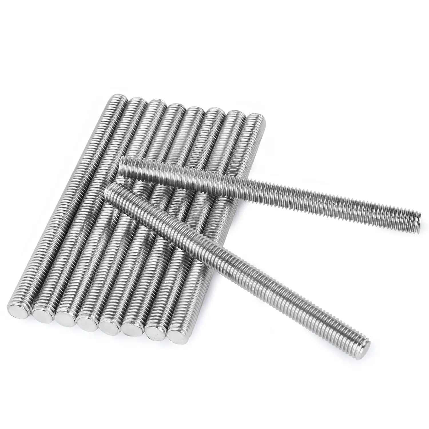 Pack of 10 M8 x 100mm Length 304 Stainless Steel Fully Threaded Rod Bar Studs  Tone