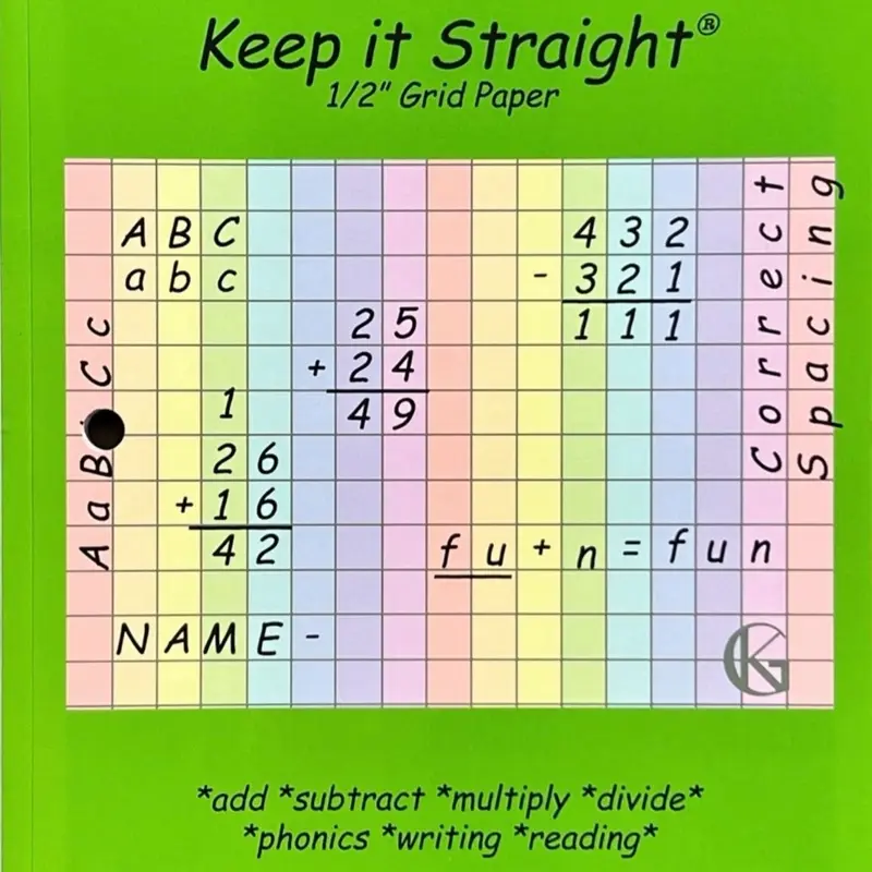 Keep it Straight Pastel Grid Paper