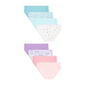 Hanes Pure Comfort Toddler Girls' Underwear Hipsters, 8-Pack, Organic Cotton Assorted