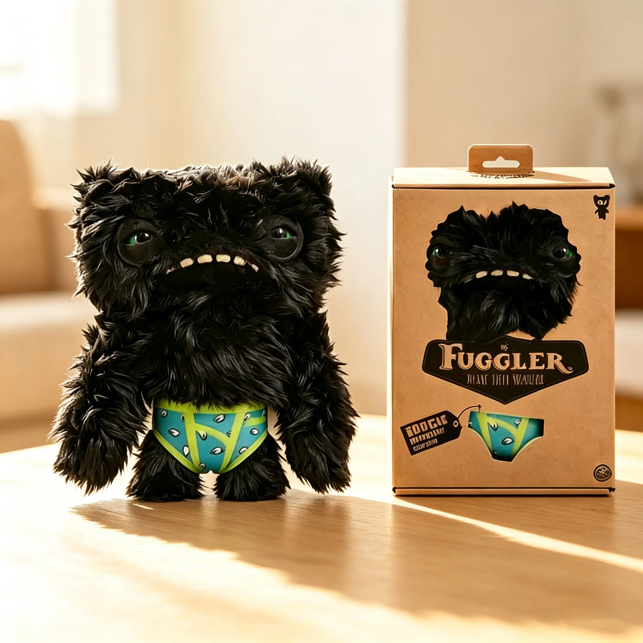New Fuggler Big Teeth Plush Toy, Ugly-Cute Monster Stuffed Doll with Signature Oversized Big Teeth, Quirky Decor & Play Plush Suitable for Kids and Adult Collectors of All Ages