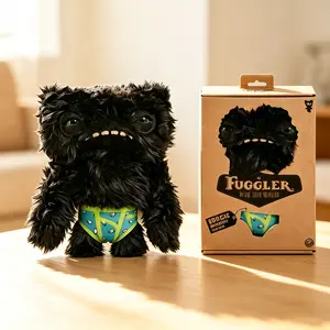 New Fuggler Big Teeth Plush Toy, Ugly-Cute Monster Stuffed Doll with Signature Oversized Big Teeth, Quirky Decor & Play Plush Suitable for Kids and Adult Collectors of All Ages