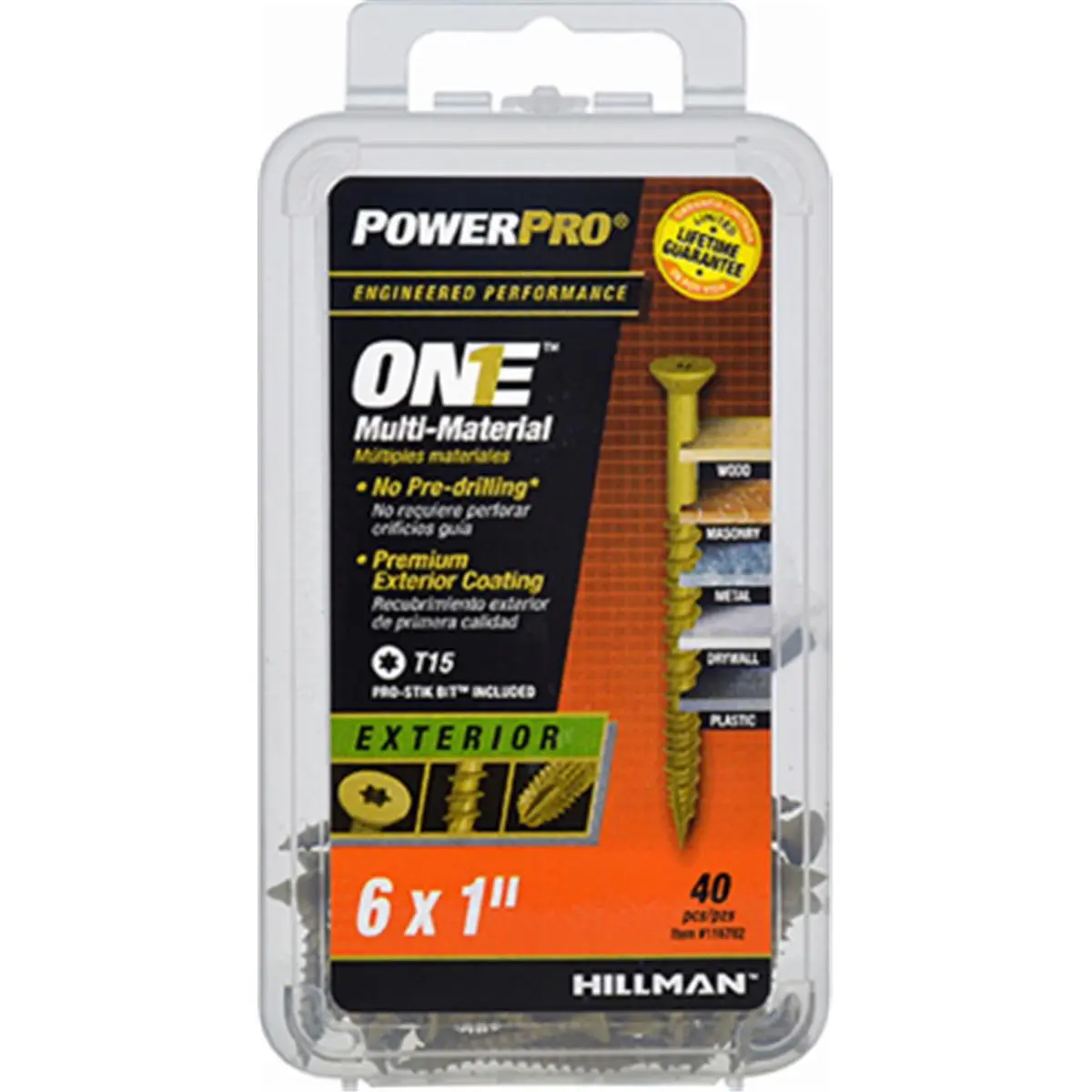 212 MAIN Hardware 6x1 in. Exterior Flat Head Bronze Epoxy Screws (Hillman Fasteners 240664) - Drywall, Plastic Compatible, 0.97 lbs, Includes Bit, Construction & Sailing Water Sports Home Repair Tools