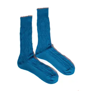 Crew Socks • Linen Cable Knit