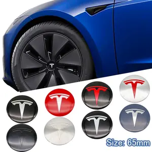 Tesla Dedicated Cube Hubcap Center Sticker Decals, Universal Model 3/model X High Performance Exterior Modification Decoration