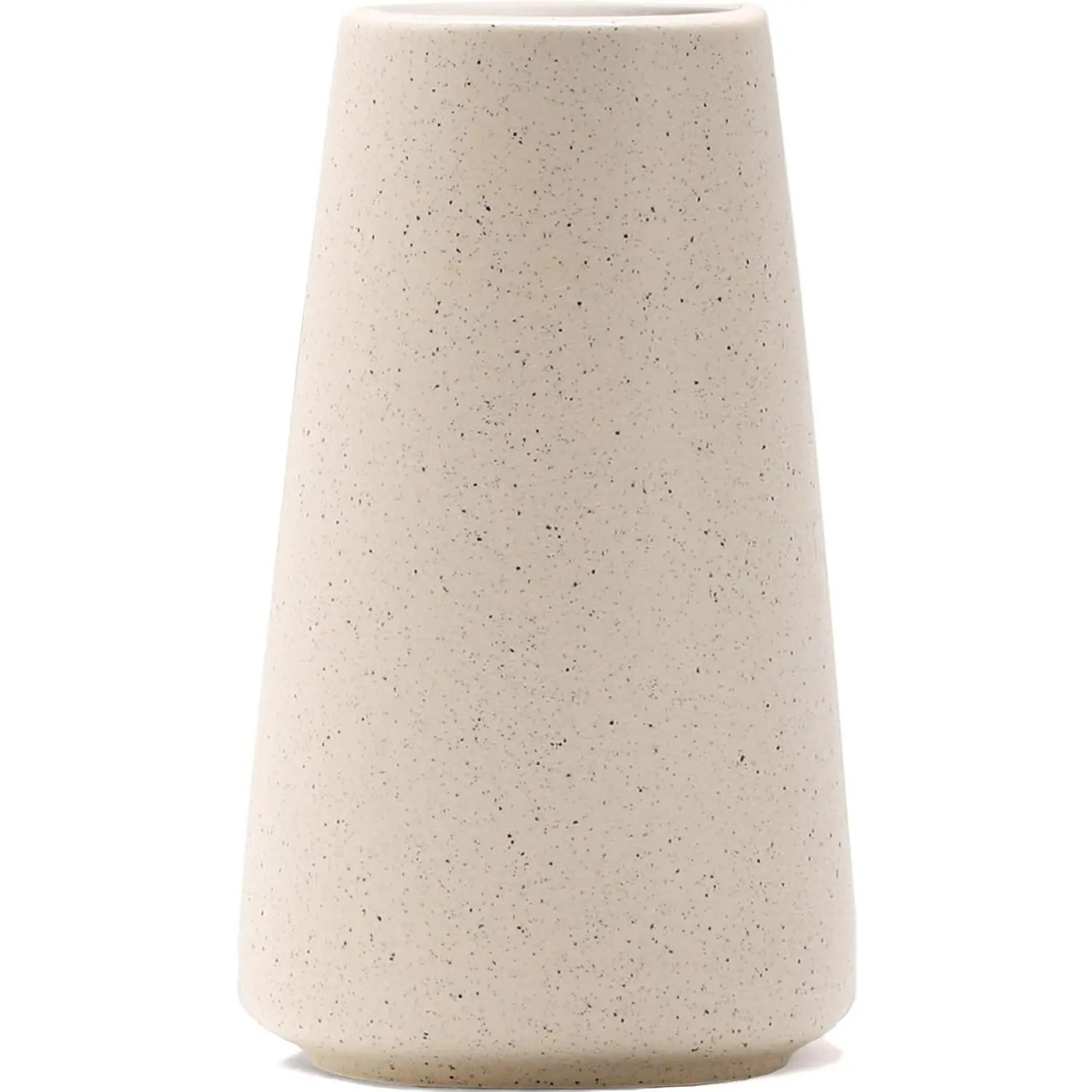 Beige Vase - Beige Ceramic Vase, 6" Neutral vase Home Decor, Boho Off White Cream Vases for Flower, Minimalist Modern Ivory vases for Centerpieces, Room Decor, Living Room, Bedroom or Gift