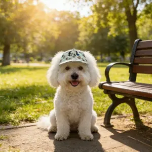 Adjustable Dog Sun Hat with Cartoon Dog Print, Embroidered Dog Pattern Pet Baseball Cap for Small Medium Dogs