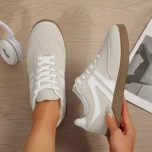 Women's Color Block Lace-Up Sneakers Women Comfortable Daily Trainers Springfresh