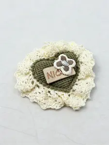 Lace Heart Colorful Yarn Five-Petal Flower Accessories, DIY Clothing Bag Shoe Sock Decoration, Casual All Seasons