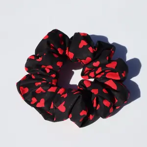 Valentine’s Day Red Heart Scrunchie Cotton Daily Casual