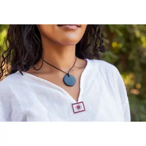 Shungite Round Pendant for EMF Protection (Ships From USA!)