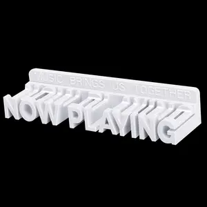 Wall-Mounted Vinyl Record Shelf, Floating Now Playing Holder for Vinyl Collectors -  & Office Decor, Record Store Display ( Design White)