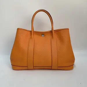 Pre-owned HERMÈS leather Tote Bags Hermes Garden Party 30 Tote Bag (Negonda / Togo Leather) 【BF 12Z】QQ2725