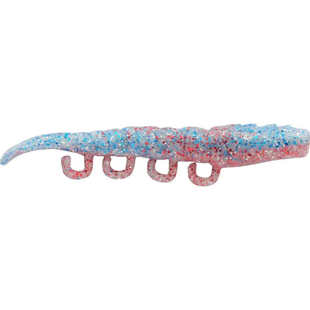 Berkley Gulp! Saltwater Turbo Shrimp - 4 in, Irresistible Action, Maximum Attraction, Pearl White Pink Belly Shrimp Fishing Lure, Soft Plastic, Bottom Bouncing, Life-Like Shape, Segmented Legs