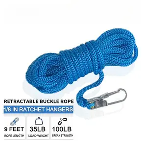 Retractable buckle rope-2025 New roperoller with accessory cord - Easy Secure Tie Down for Outdoor, Camping, and Boating Guy Lines ,tools gadgets,truck stuff ,car essentials