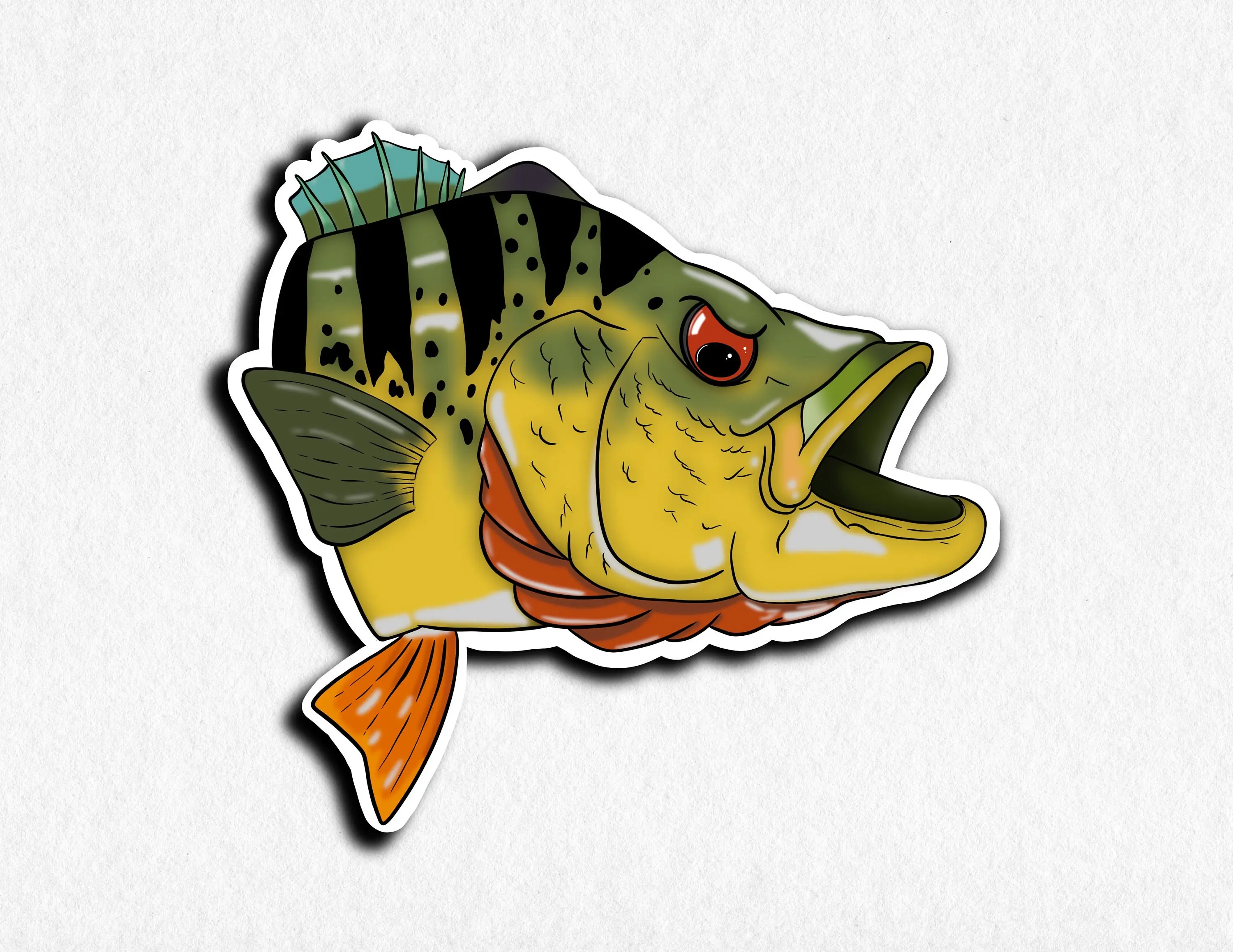 Peacock Bass Fishing Sticker
