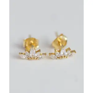 Crystal Crown Studs