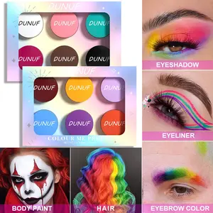 6 Color Matte Eyeshadow Makeup Set, Long-Lasting Waterproof Eye Shadow, Easy to Blend, Multi-Use, Suitable for All Skin Types