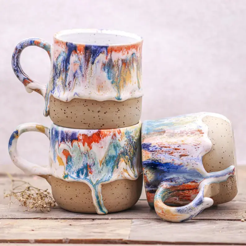 Colorful handmade ceramic mug Colorful handmade ceramic mug