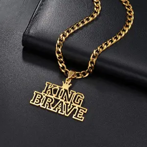 FF0049 New Store Opening||Custom Hip Hop Name Necklace| Gothic Font & Crown Personalized Pendant|Ideal for birthdays, graduations, or cultural celebrations-each font style reflects a unique personality.