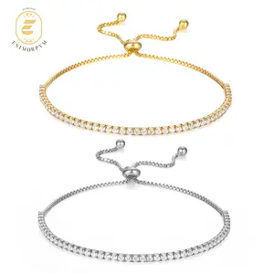 EOM Starlight Adjustable Cubic Zirconia Copper Bracelet Perfect Birthday Engagement Wedding Anniversary Gift Mother's Day Gift