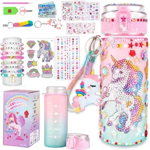 Gifts for Girls Age 4-12-Decorate Your Own Water Bottle - DIY Friendship Bracelet,Christmas/Easter/Birthday Gift Ideas,Fun Arts and Crafts Gifts Toys for Girls