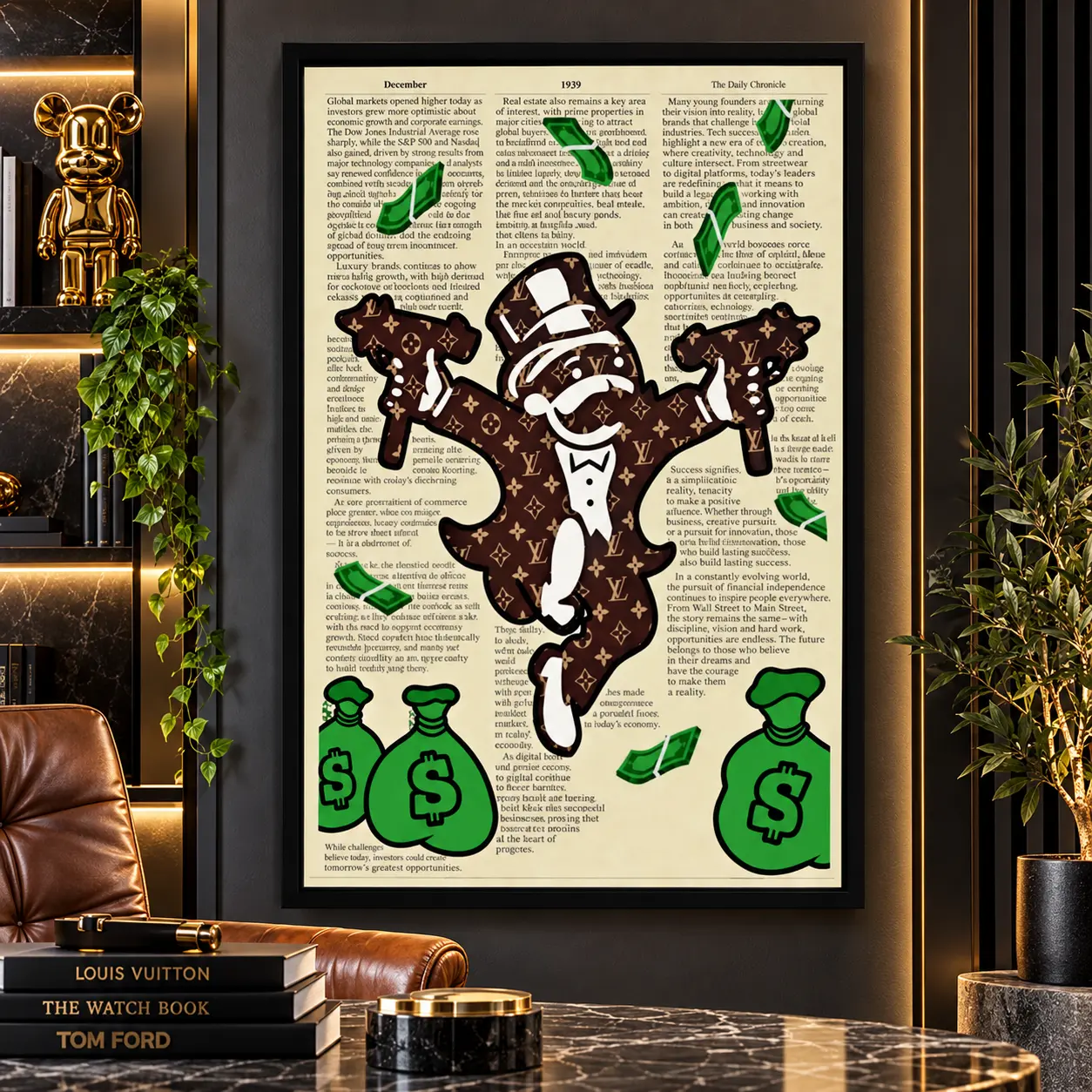 Banksy Graffiti Monopoly Man Poster Set - Artistic Urban Street Prints with Modern Cool Design, Dorm Room Decor, Bedroom Art, Teen Boy Gift for Home Wall Decoration, Room Decorations, Canvas Wall Art, Street Art Poster, Hypebeast Decor