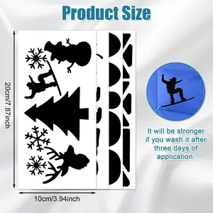 Self-Adhesive Nylon Down Jacket Repair Patches Kit, 8 Sheets 8x4in Polyester Tape, Washable with Rich Designs for Puffer Jackets, Outerwear (Black)