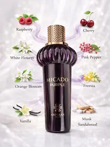 AMARAN Micado Purple for Women — Eau de Parfum (EDP) 100 mL (3.4 fl oz) | “Fruity Floral Elegance