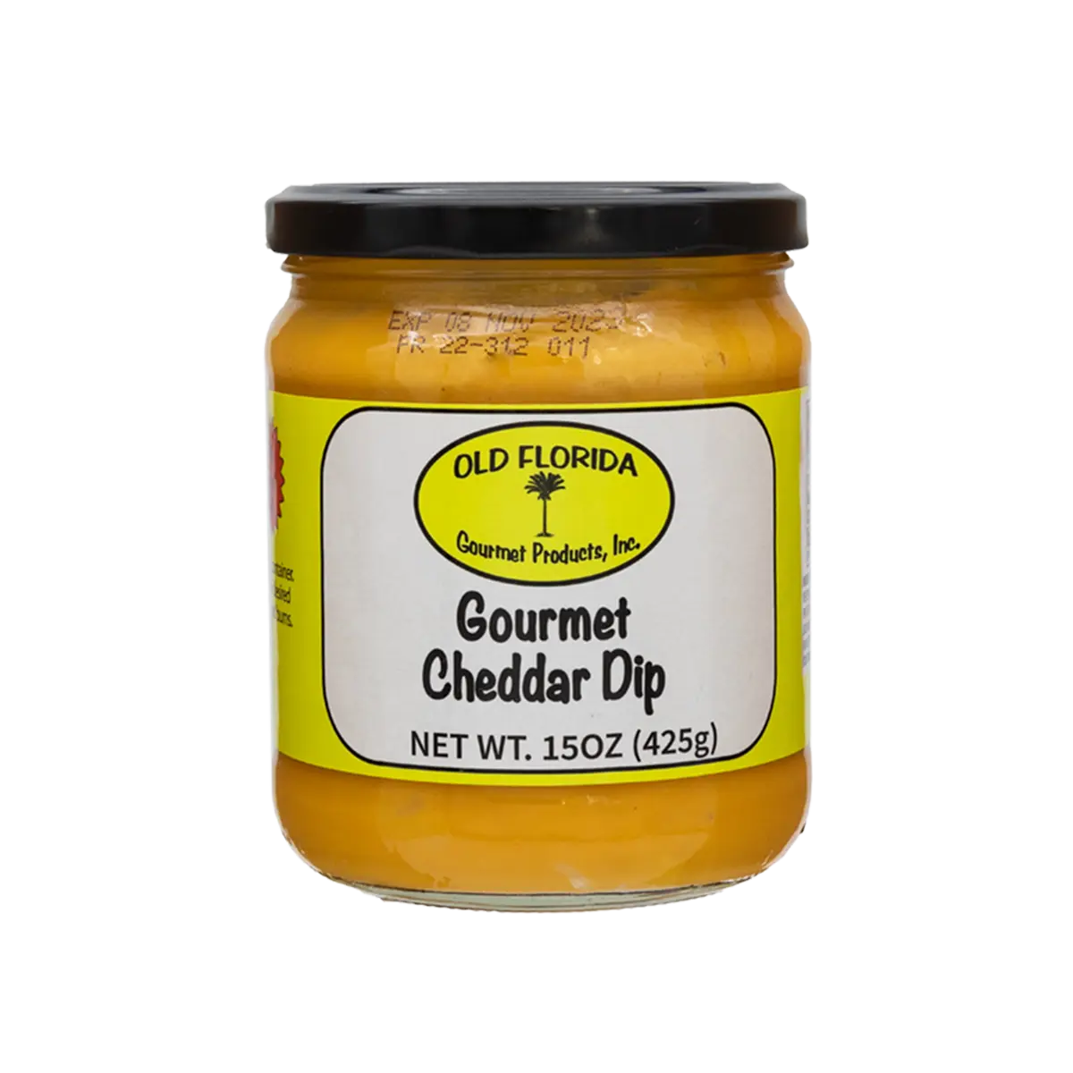 Cheddar Dip from Old Florida Gourmet | Eat Warmed or As-Is | Premium Cheese Sauce 15 oz in a Glass Jar | Authentic South Florida Recipe