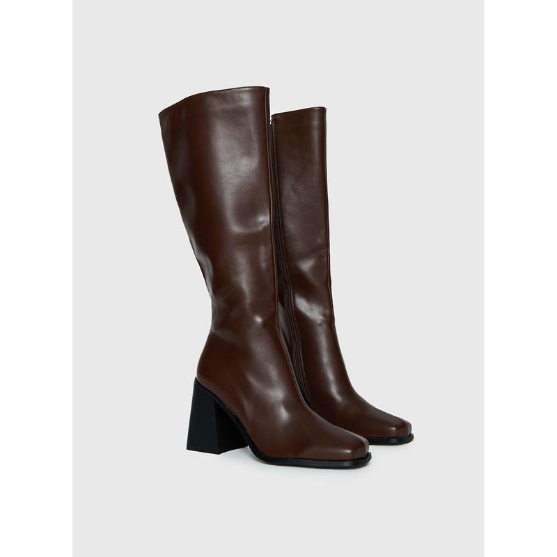 Renzo Knee High Boots Brown
