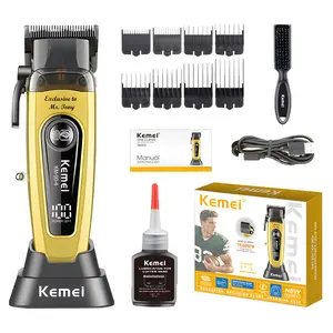 New Professional Hair Clipper, High-Quality LED Display, Dlc Blade, Men's Barbershop Electric Trimmer, Precision Shaving Tool