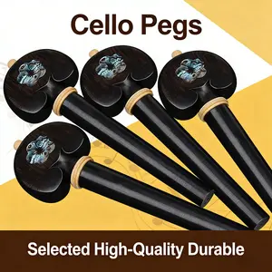 Premium Irin Cello String Tuning Pegs, Hand Carved Mother-Of-Pearl Inlay, Durable Rosewood Material, Universal Cello Accessory