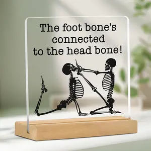 Acrylic Skeleton Figurine, Fun Gift for Male Orthopedic Surgeons, Humorous Skull Decor for Medical Students, Office Home Decor