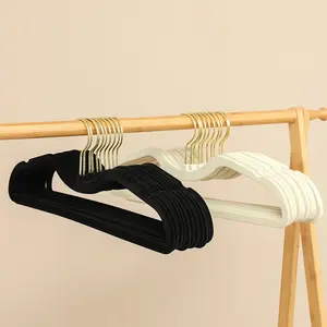 10 new thick plastic velvet plush hangers, anti slip shoulder protection, sturdy and durable, short neck skirt hangers, effectively saving wardrobe space, suitable for hanging clothes, pants, skirts, underwear vests