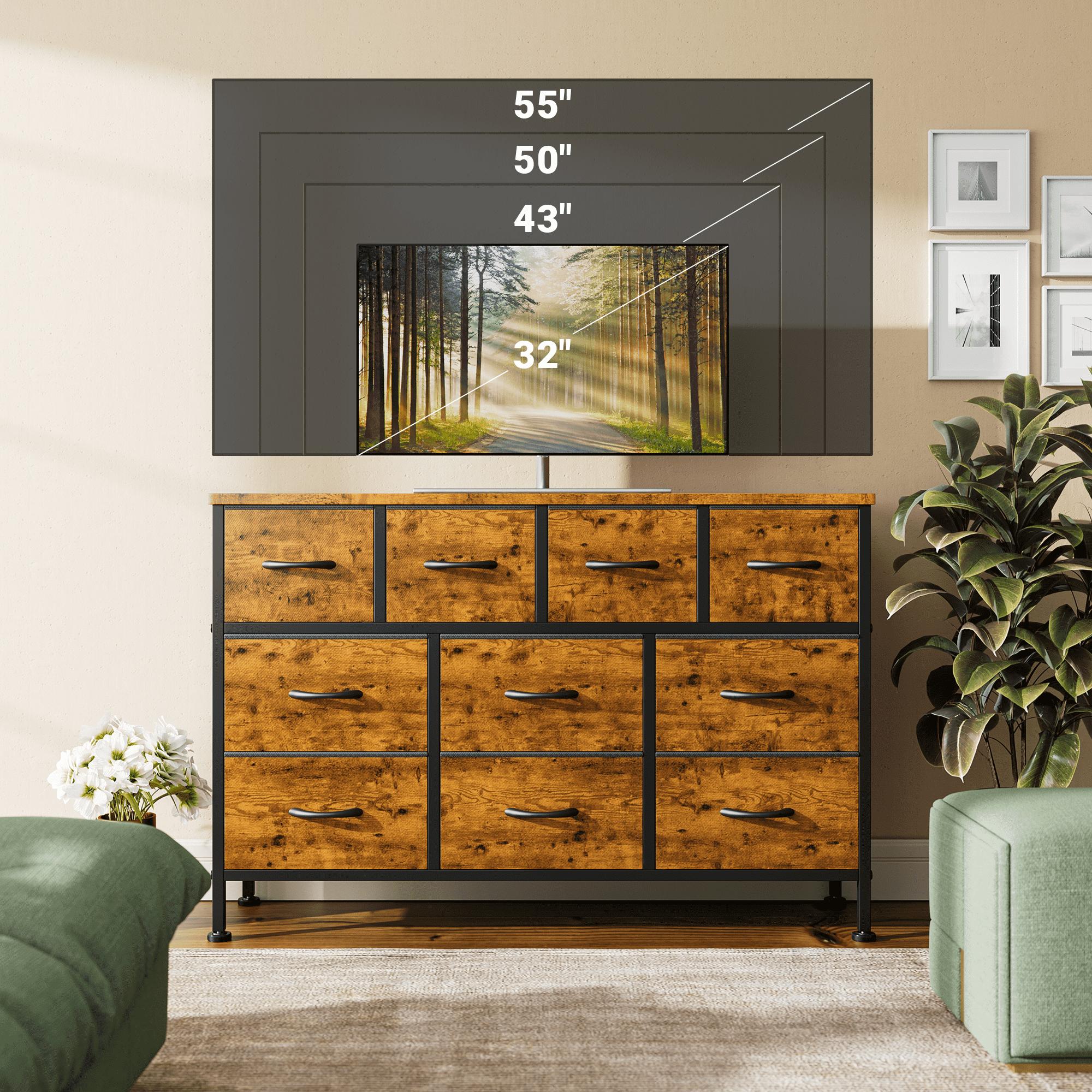 【Deals for Your Days】AOWOS 10 Drawer Dresser, Dresser TV Stand with Power Outlet, Bedroom Dresser, Chest of Drawers for 55'' Long TV, Wide Fabric Dresser for Storage and Organization 【Deals for Your Days】AOWOS 10 Drawer Dresser, Dresser TV Stand with Power Outlet, Bedroom Dresser, Chest of Drawers for 55'' Long TV, Wide Fabric Dresser for Storage and Organization