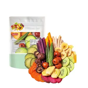 Freeze Dried Fruit & Vegetable Chips 8.8oz Mixed Crunchy Snacks 12 Types Fruit and Veggie Blend Healthy Dehydrated Snack Pack No Additives