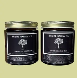 Natural Remedies 2022 Sugar Scrub & Hyperpigmentation Cream Bundle - Organic Arrowroot Body Exfoliator & Vegan Detox Formula for Skin Repair