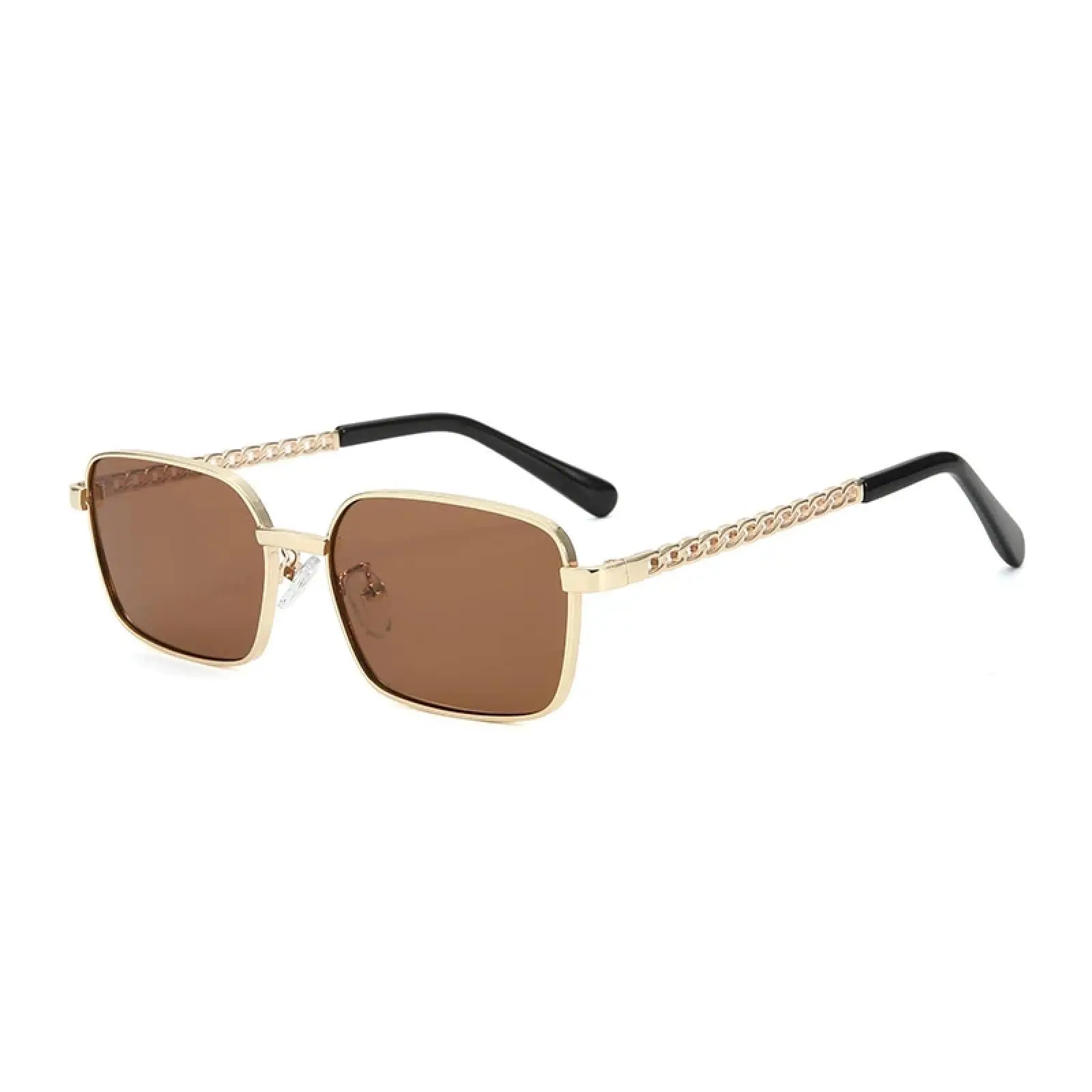 Metal frame Sunnies, with Chain Temples. Lightweight, Great for Driving, and Versatile woman