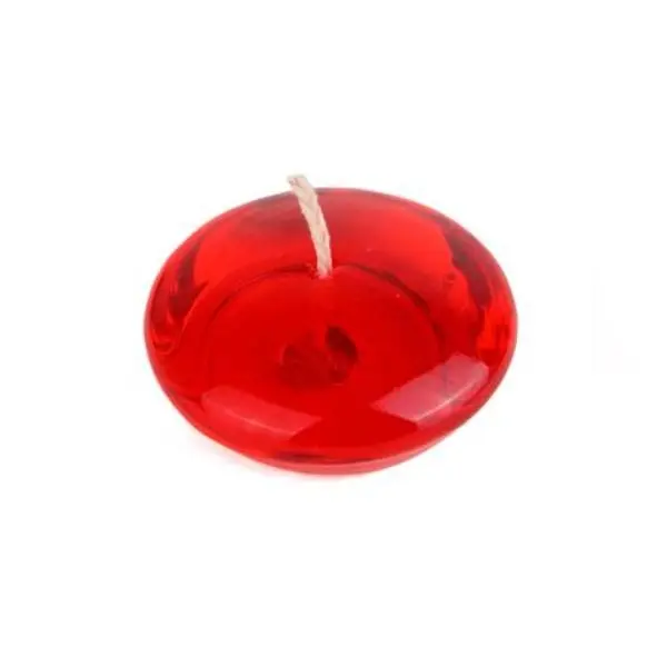 Jeco CFZ-106-0 3 in. Clear Gel Floating Candles, Red - 6Piece per Box